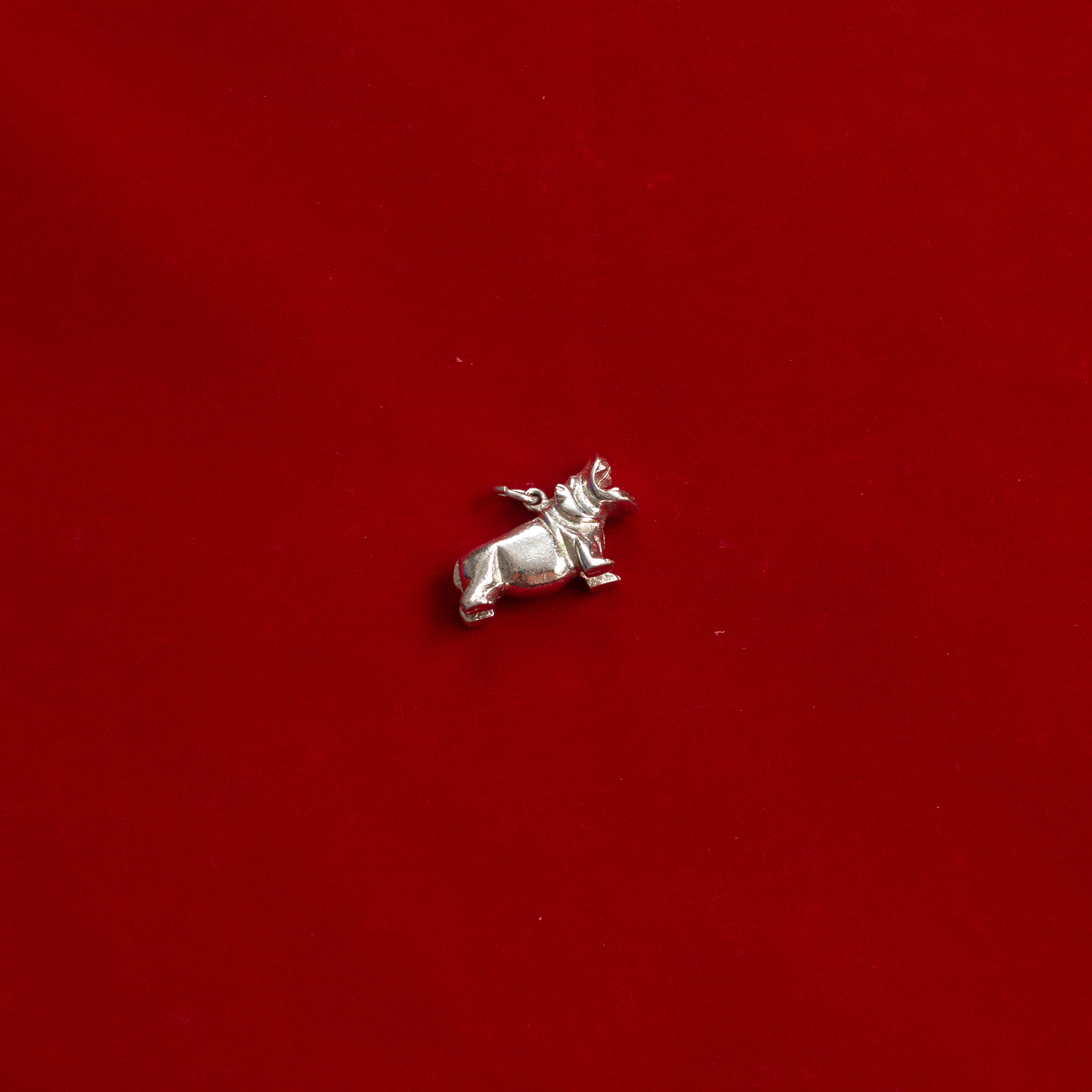 VINTAGE STERLING SILVER PENDENT 美國 純銀 河馬 立體 墜飾