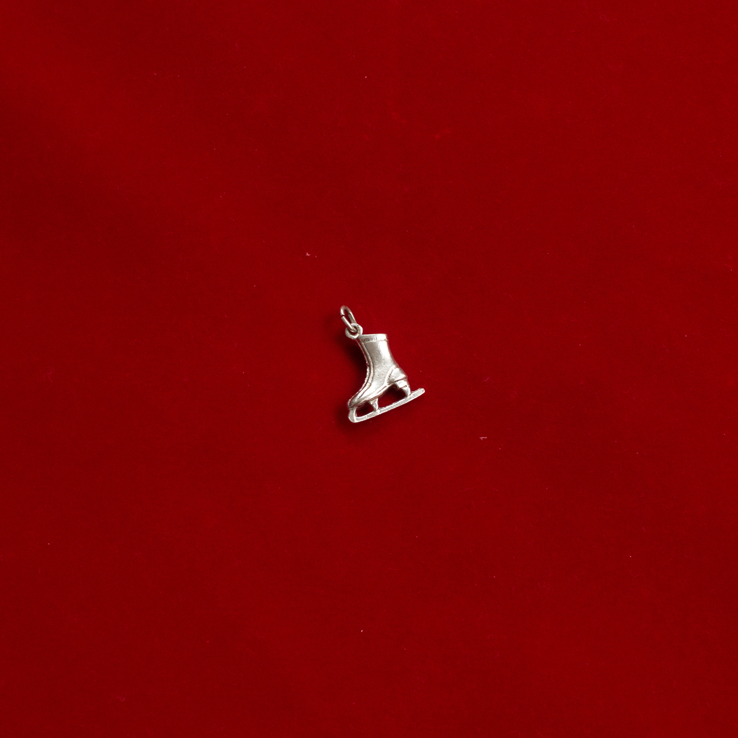 VINTAGE STERLING SILVER PENDENT 美國 純銀 冰刀鞋 立體 墜飾