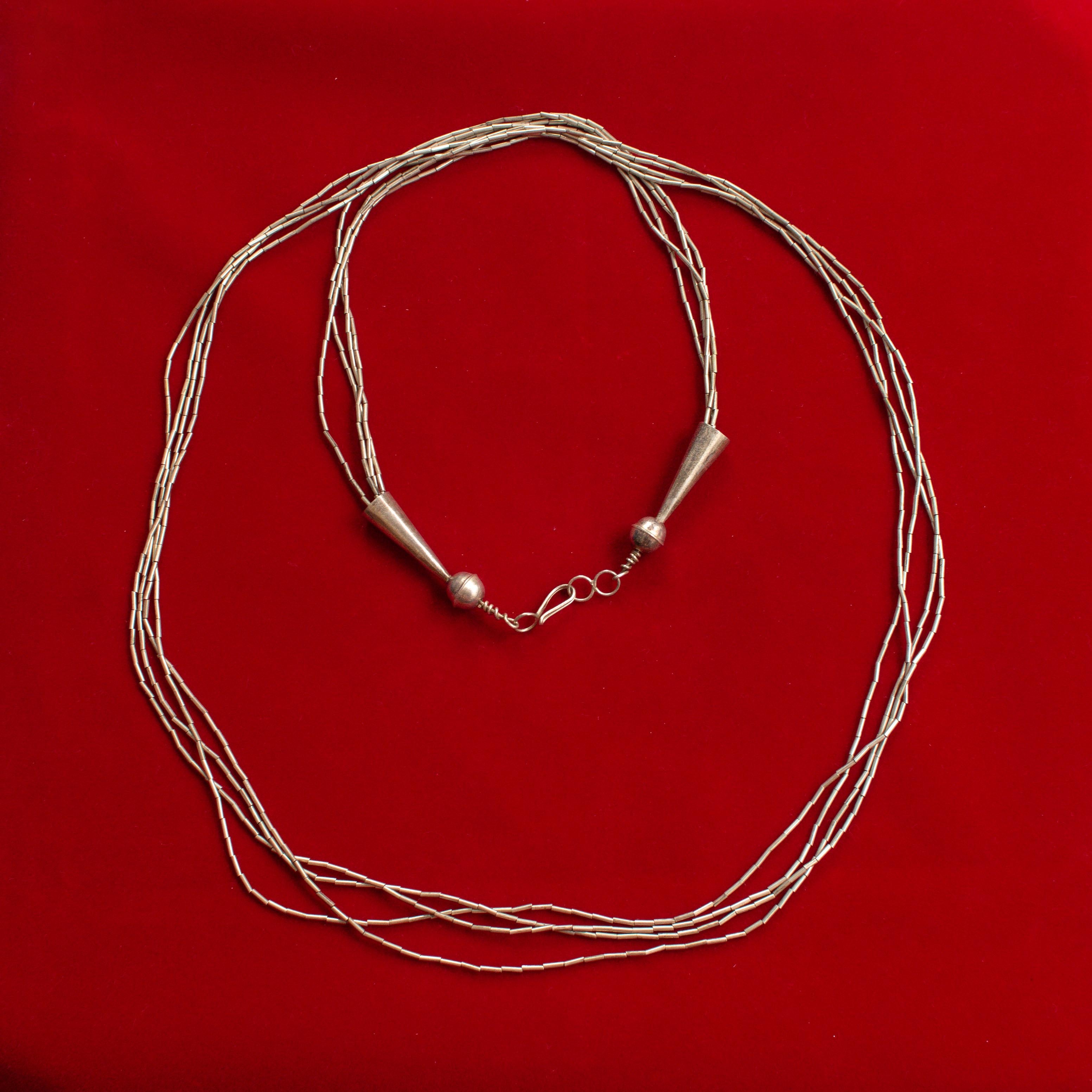 NAVAJO SILVER NECKLACE 美國 原住民 納瓦霍 銀管 項鍊