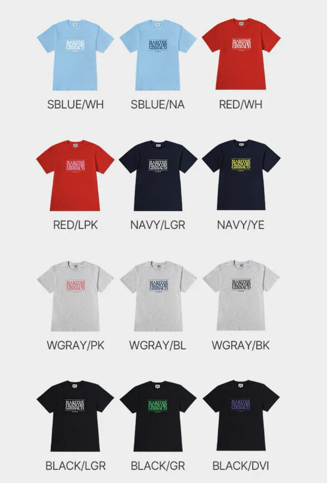 【直播】Marithe Francois Girbaud LL121601 CLASSIC LOGO 短袖上衣 (M25MTS002)