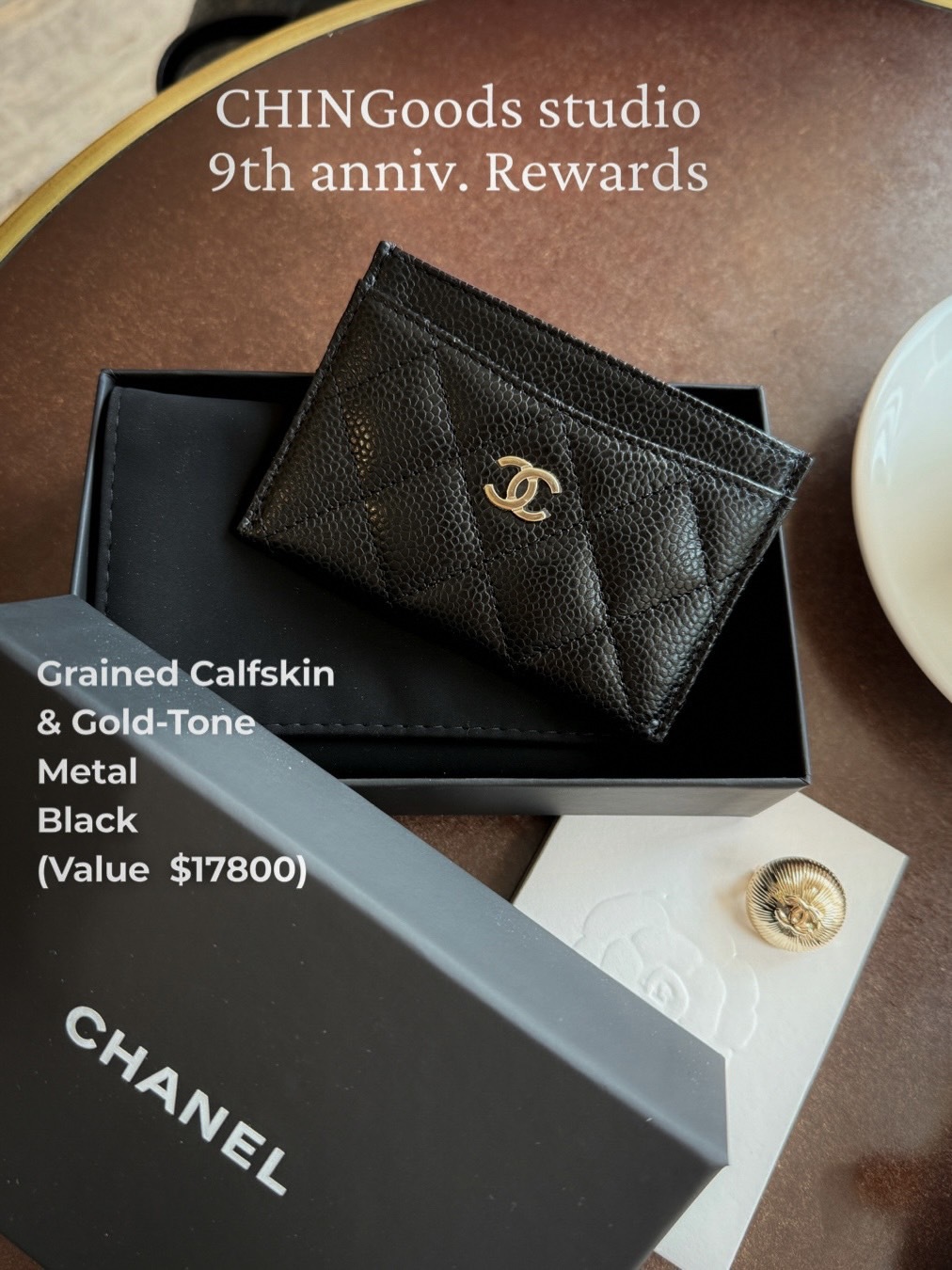 *活動辦法*【9th周年】品牌生日慶滿額抽CHANEL 經典粒紋牛皮雙層卡夾
