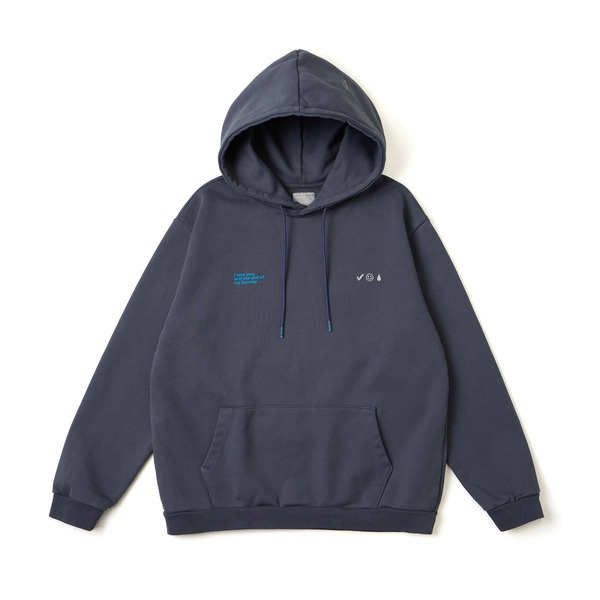 Hutch Labeling Hooded Sweat HD002-25-BLU 男 連帽上衣 帽t 連帽長袖 碳黑