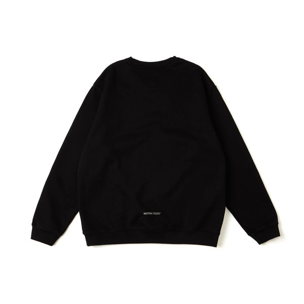 Hutch Pocket Crew Sweat not Emo SW001-25-BLK 男 長袖上衣 休閒長袖 黑