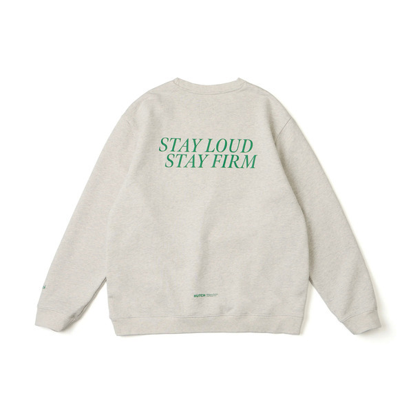 Hutch Pocket Crew Sweat SW002-25-GRY 男女 長袖上衣 休閒長袖 米灰
