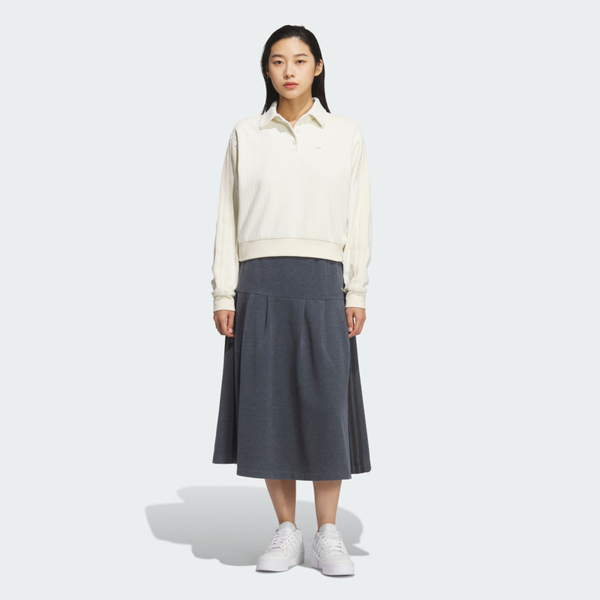 Adidas 愛迪達 Pleated Skirt KS5986 女 運動裙 長裙 灰 亞版