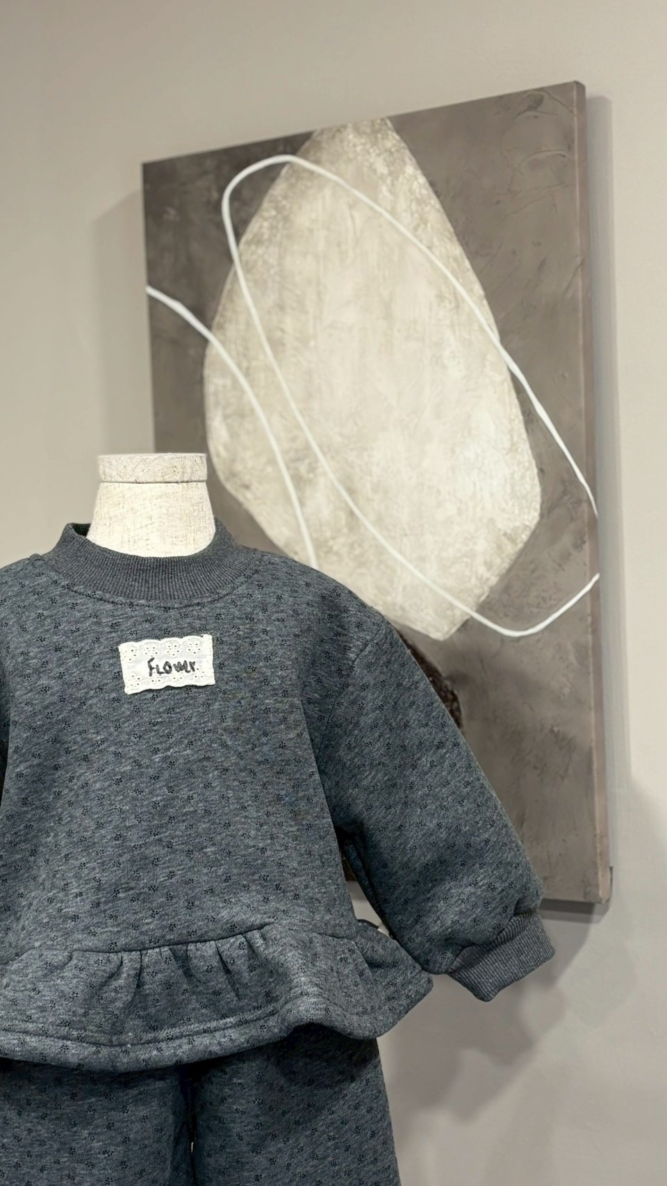 S00011碎花內裏刷毛套裝