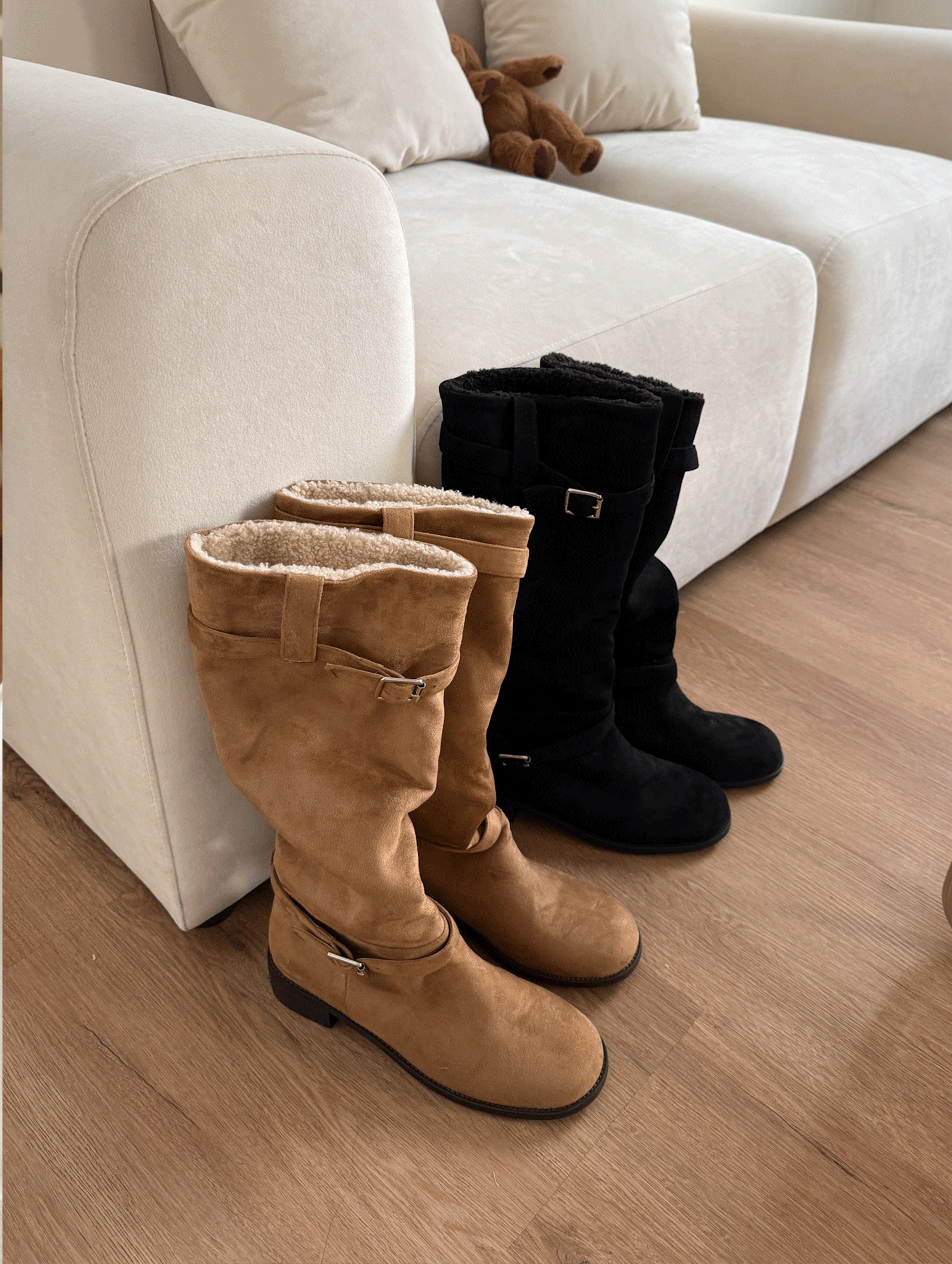 25K501 本期推薦! 麂皮絨羊羔毛兩穿長靴