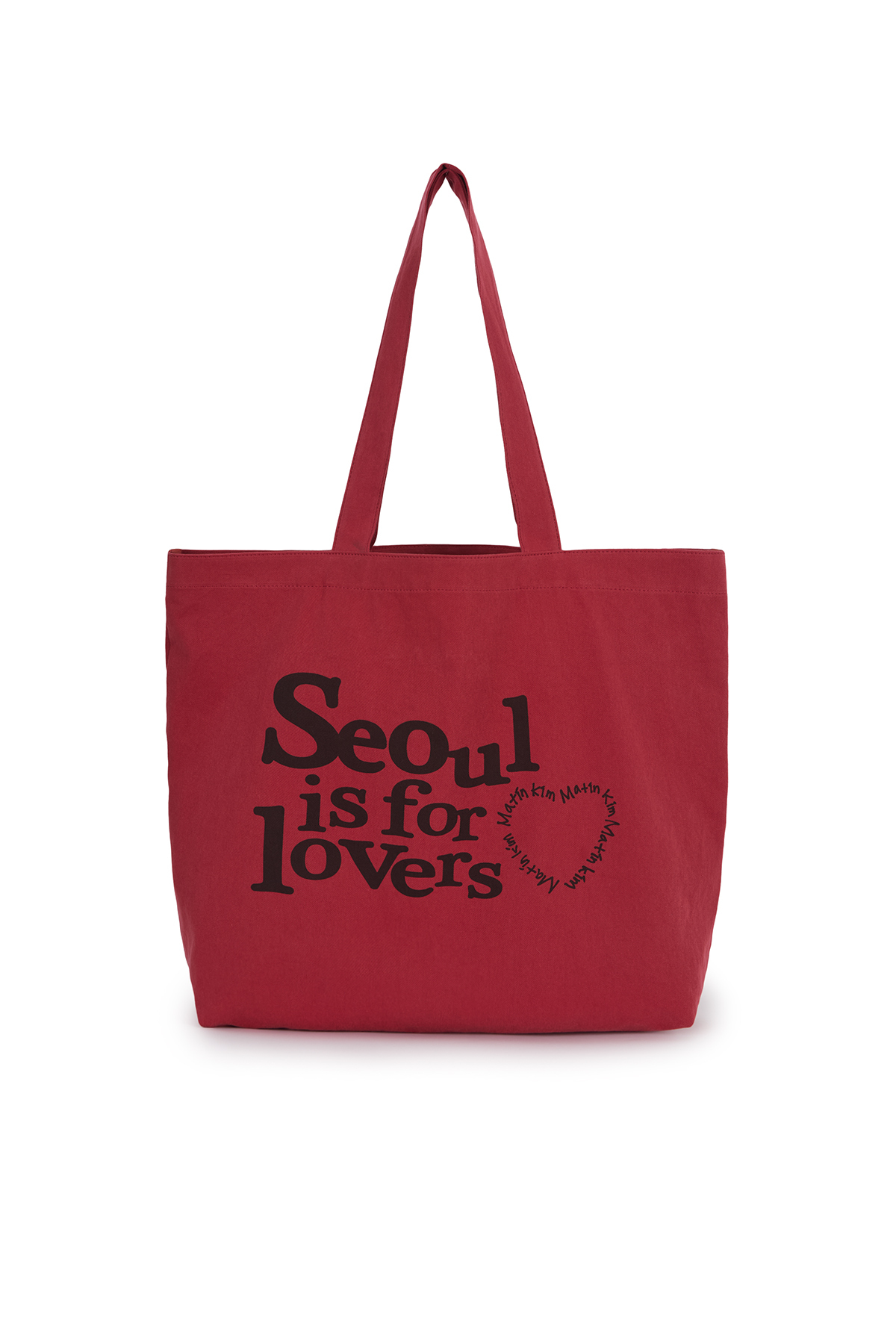 Seoul Lovers印花托特包 紅色