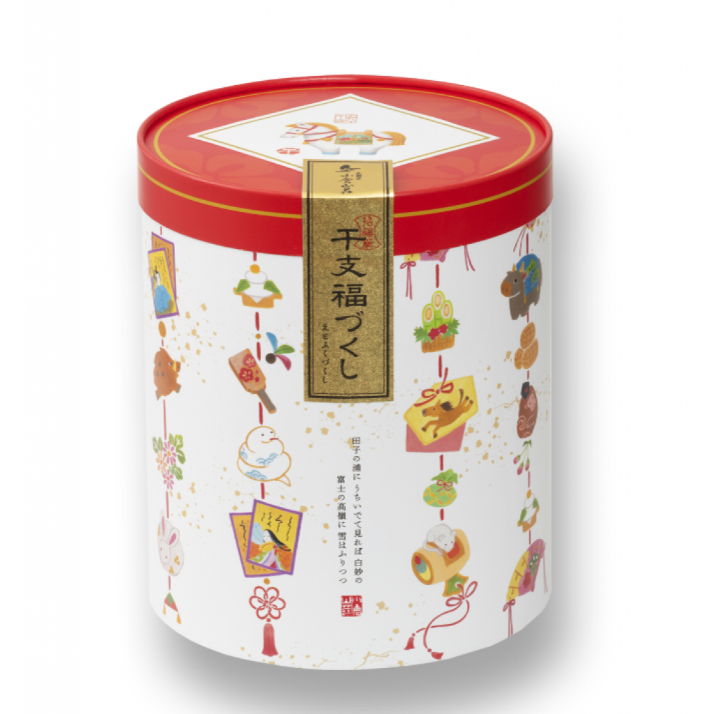 (預購商品)  小倉山莊干支福生肖圓筒 16種類43袋 2026年 附紙袋