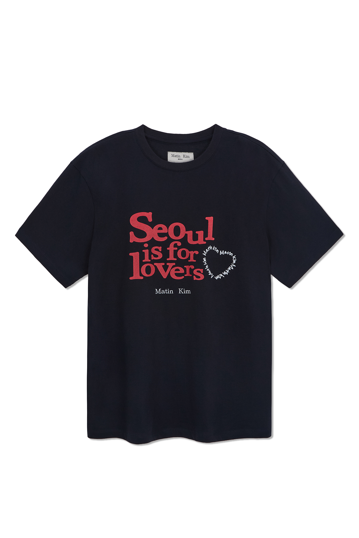 Seoul Lovers印花短T 海軍藍