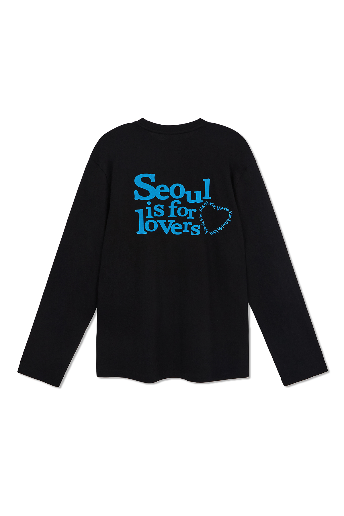 Seoul Lovers印花長袖上衣 黑色