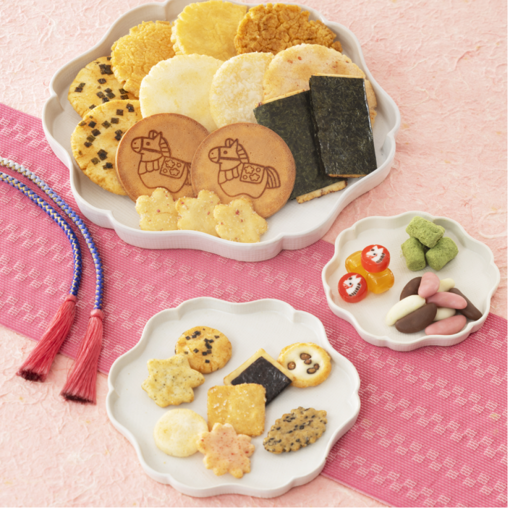 (預購商品) 日本小倉干支福馬年生肖仙貝 12種類23袋 2026年 附提袋