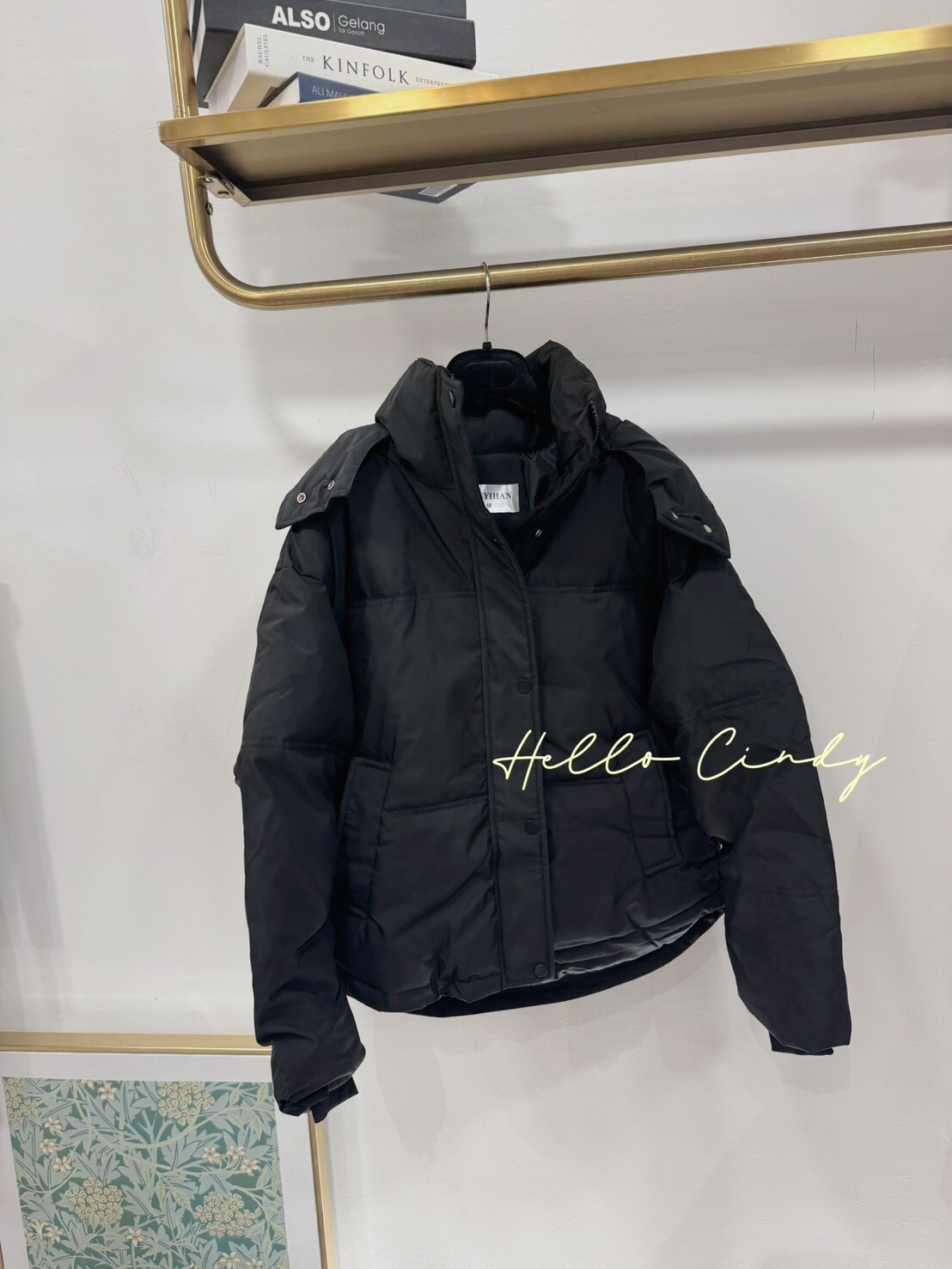 B12090 版型很好的暖呼呼小立領連帽外套