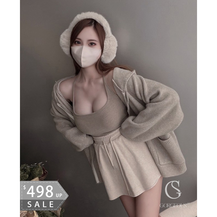 G9787 「羊絨繞脖BRA TOP」