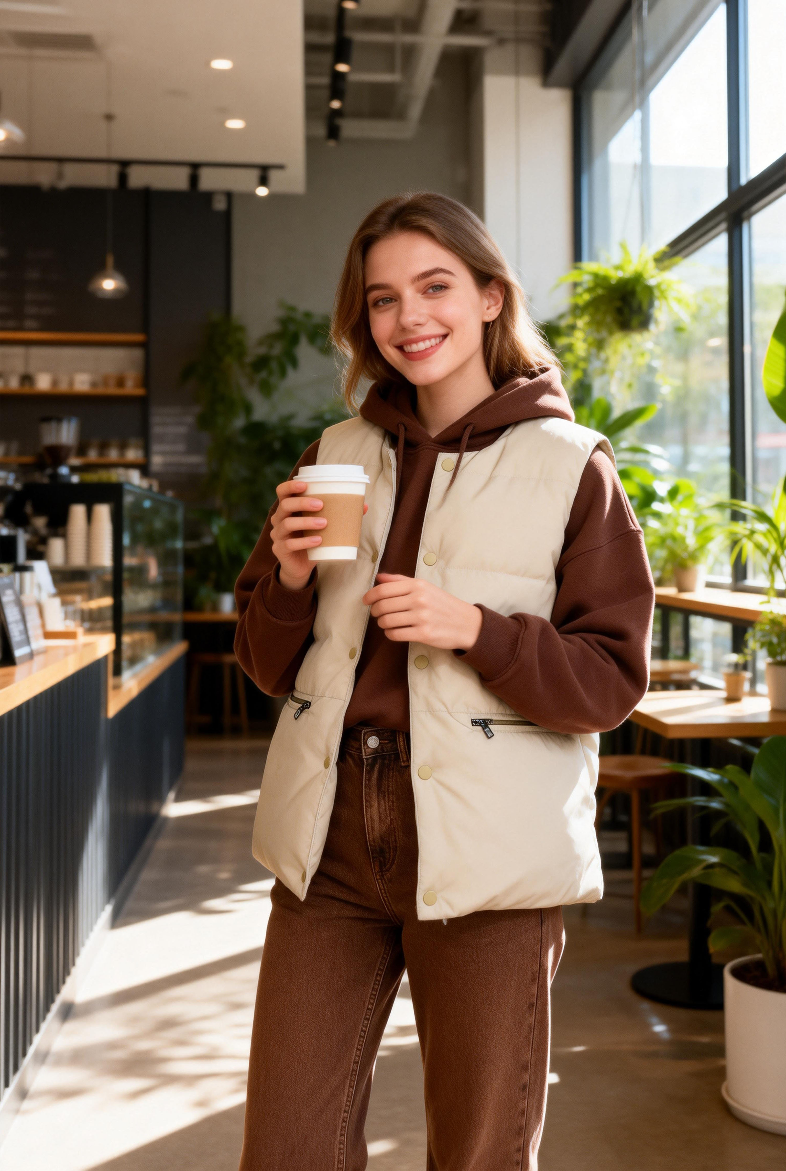 2511099 男女合穿雙面間棉馬甲背心