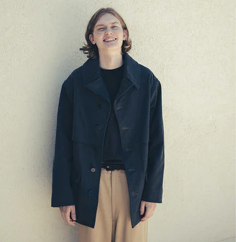 FINAL SALE: A.PRESSE U.S.ARMY MACKINAW COAT (COTTON/SILK) - D.NAVY SIZE 1 PRE ORDER ITEM (預訂中)