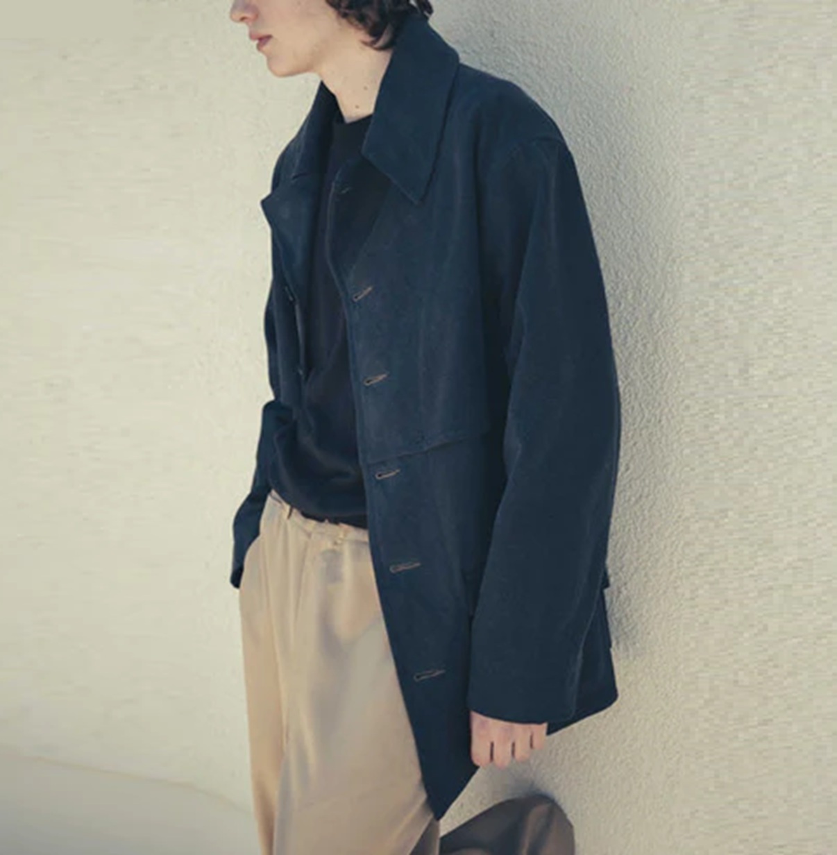 FINAL SALE: A.PRESSE U.S.ARMY MACKINAW COAT (COTTON/SILK) - D.NAVY SIZE 1 PRE ORDER ITEM (預訂中)