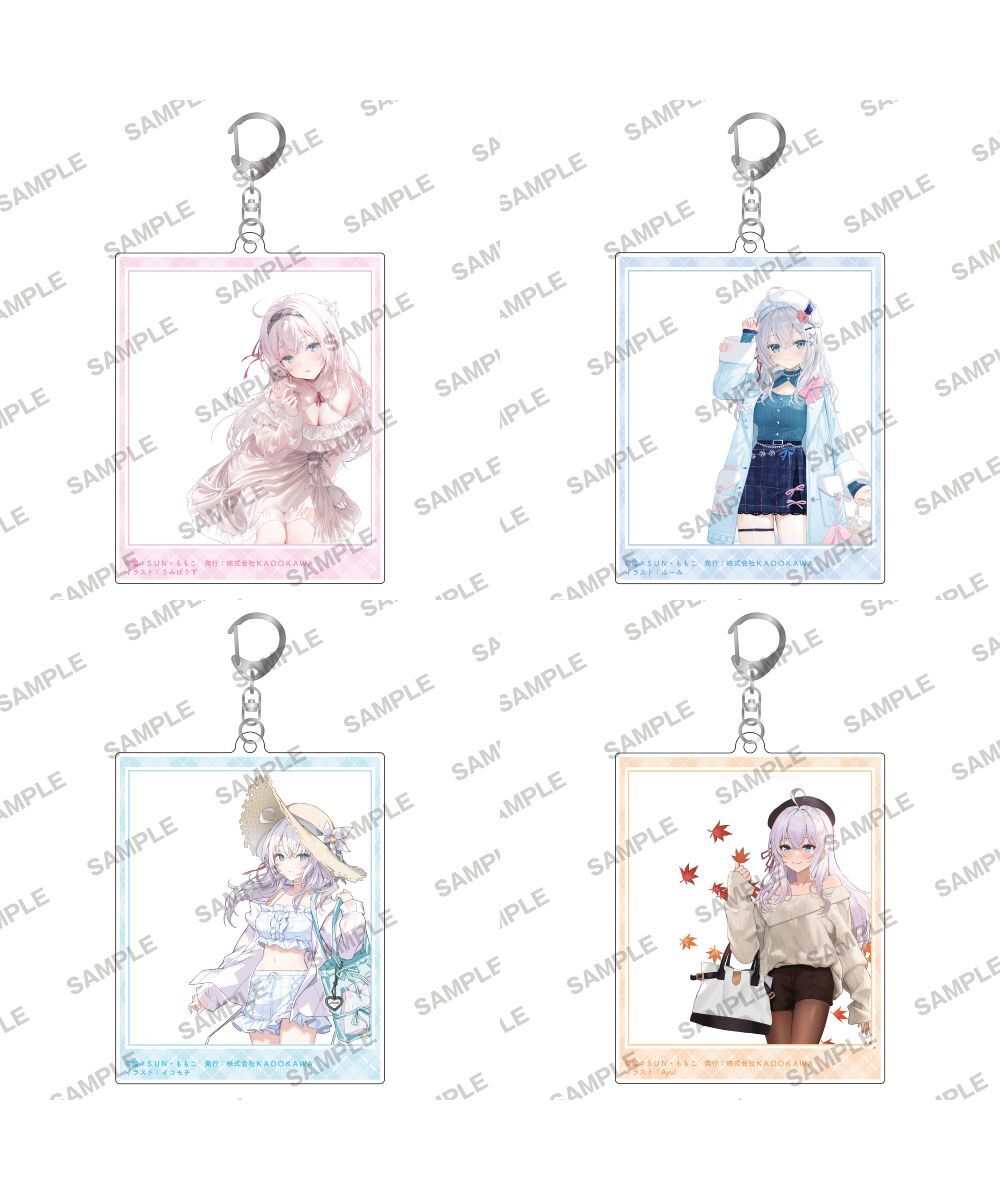 預購-【KADOMIX 官方特邀繪師系列】『不時輕聲地以俄語遮羞的鄰座艾莉同學』壓克力鑰匙圈　艾莉 系列【日本進口精品】