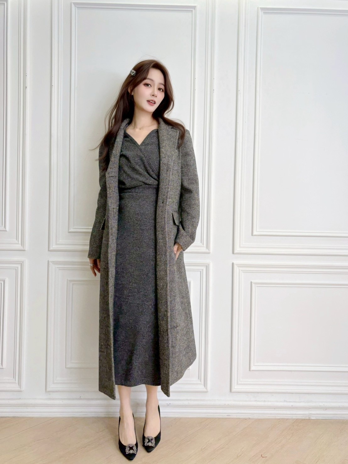 氣勢女主!羊毛大衣(羊毛50%)