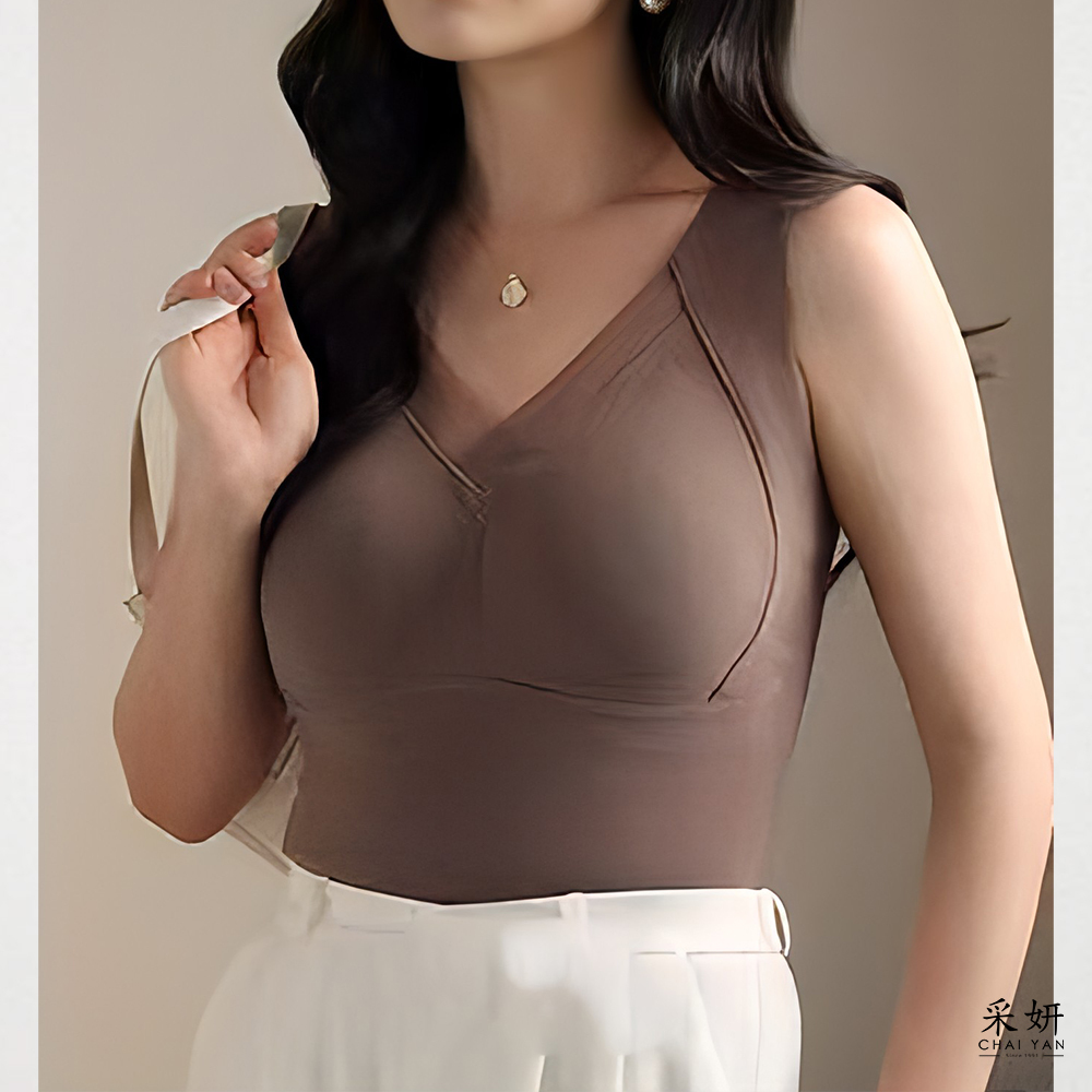 蕾絲石墨烯發熱保暖胸墊背心