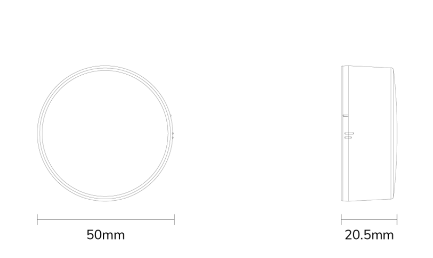 BC01 室內藍牙定位 Beacon,尺寸規格