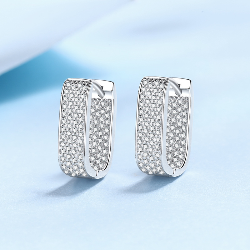 莫桑粗框型格耳環        E092C016