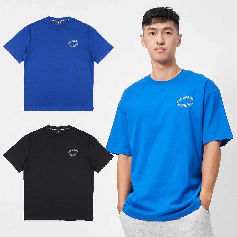 男女款 KANGOL TEE 黑色 藍色 英國 袋鼠 休閒 中性 寬版 印花 短T【63251012】