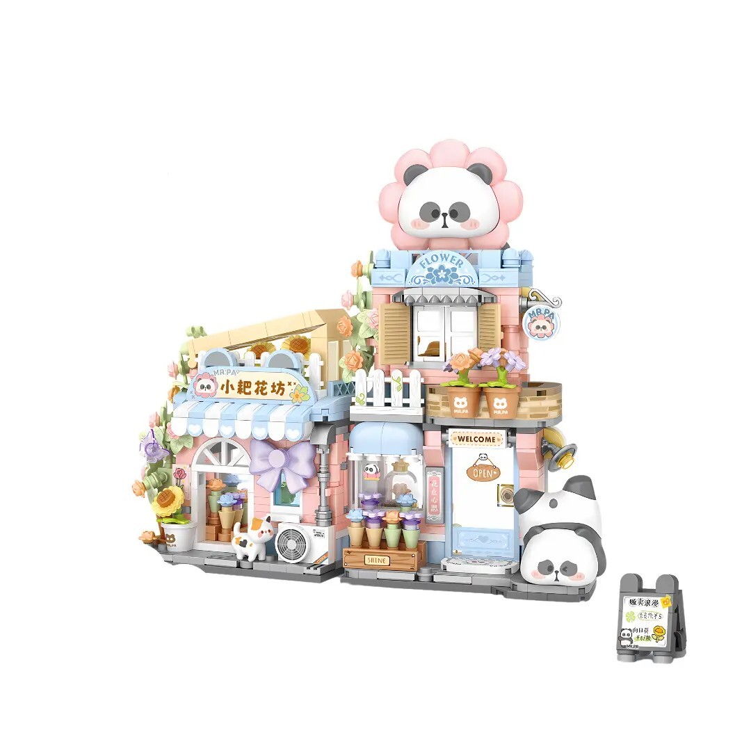 Coconut × Mr. PA Flower Shop｜Foldable Street Scene Mini Building Block Set (7202)