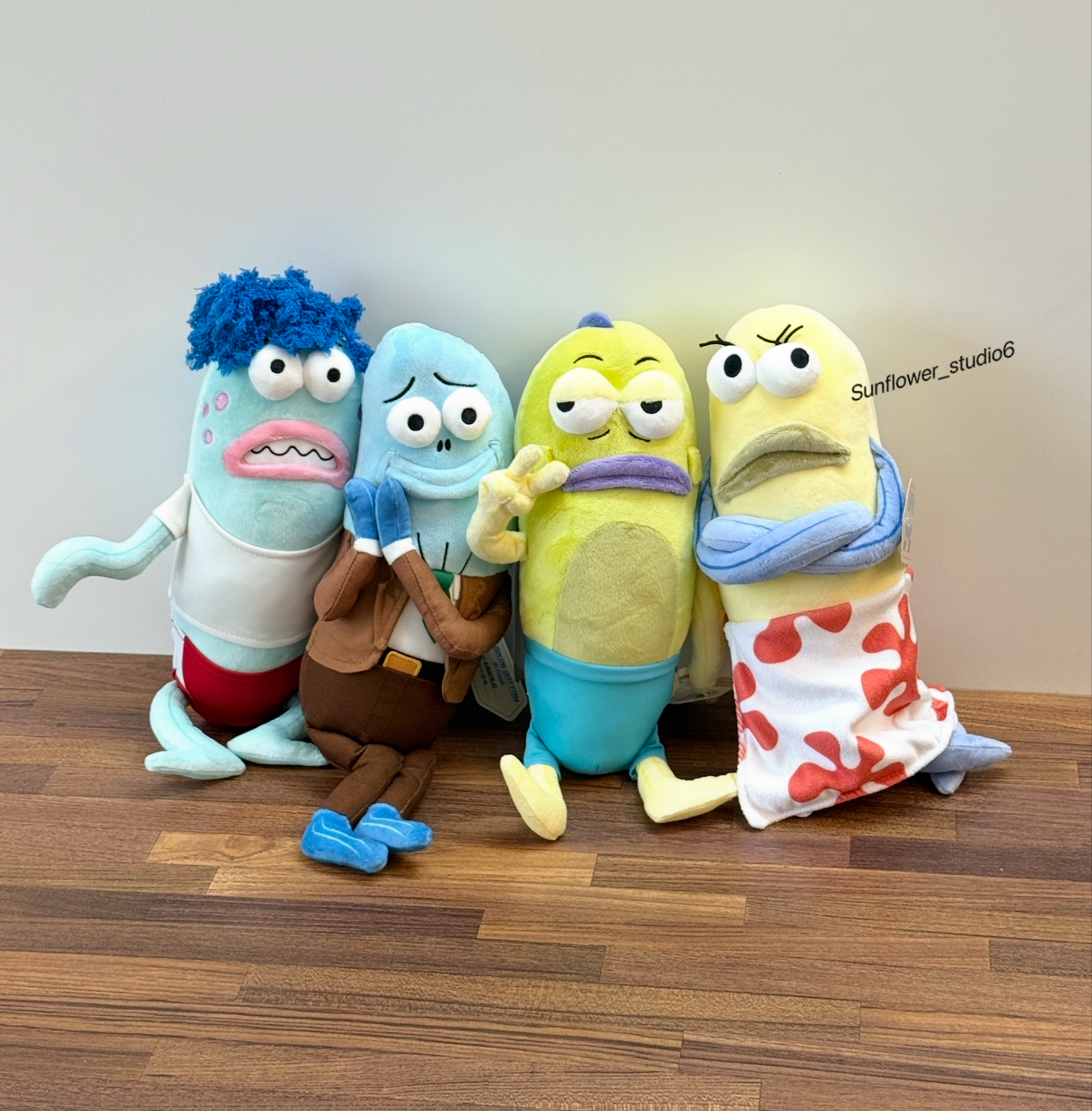 本週限時接單!! 海綿寶寶 正版授權 比奇堡居民毛絨娃娃 醜萌 毛絨公仔 路人魚 8款(任買兩件711免運)/預購
