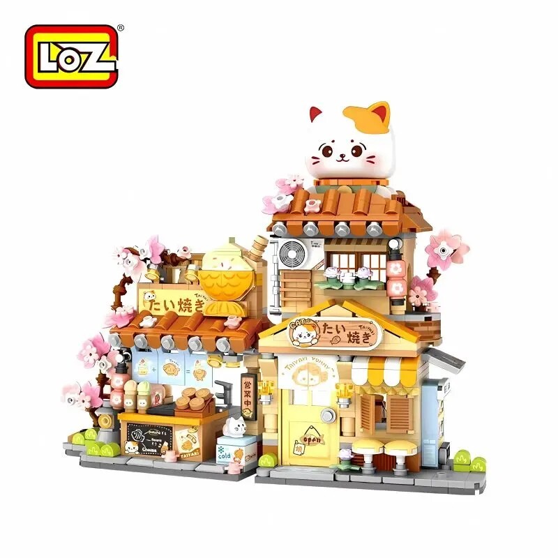 Taiyaki Shop-Opening and Closing Shopping Street Mini Building Blocks