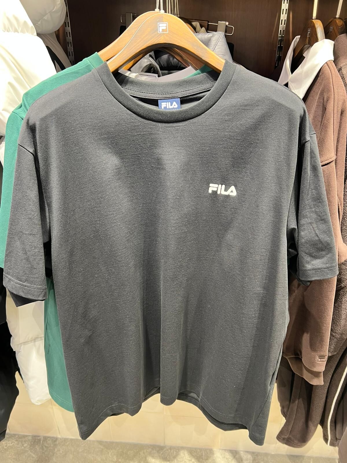 [K] FILA BLACK BIG LINEAR S/S T-SHIRT, FS2RSH2103X-BLK (KFL162)