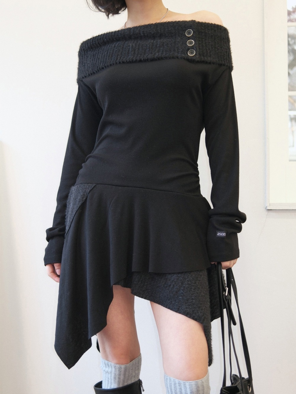 ASON FAYE OFF-SHOULDER DRESS