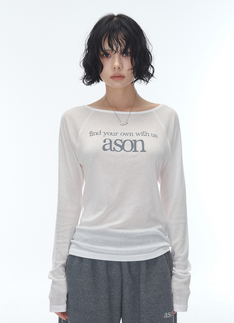 ASON LETTERING LONG SLEEVE