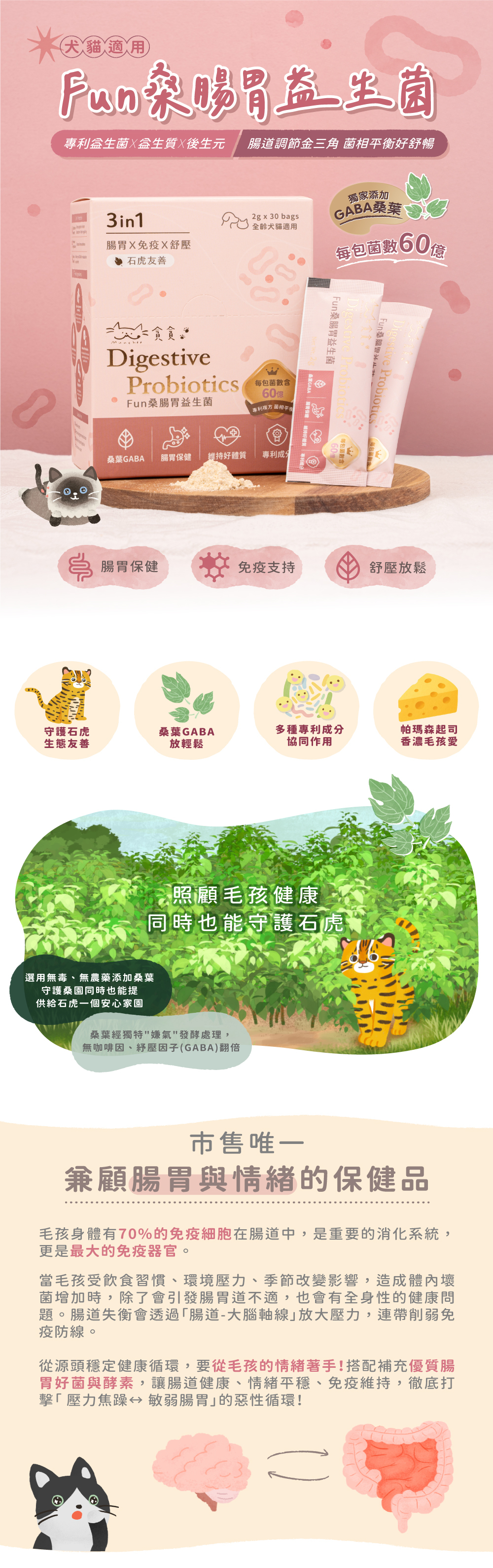 貪貪FUN桑腸胃益生菌介紹