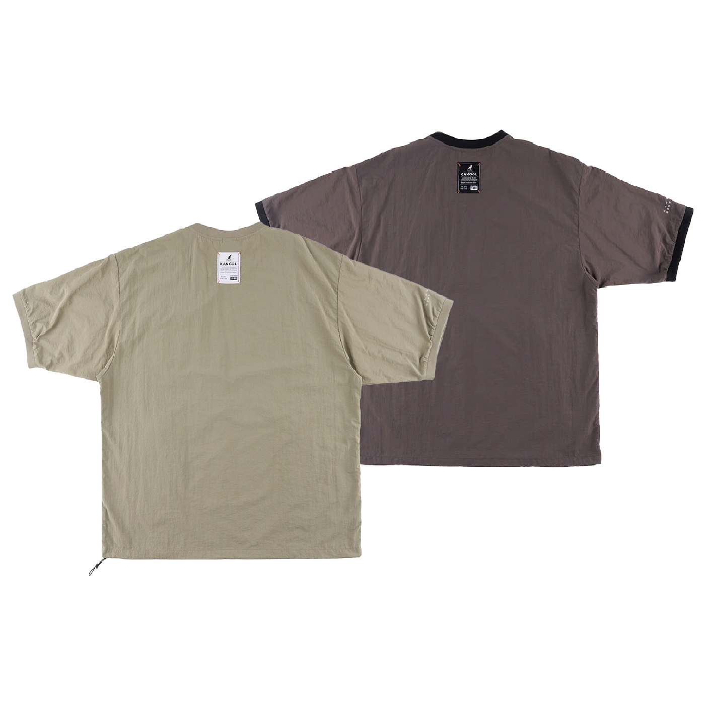 男女款 KANGOL TEE 深灰色 軍綠色 英國 袋鼠 休閒 縮口 中性 機能 梭織 涼感 短T【63251013】