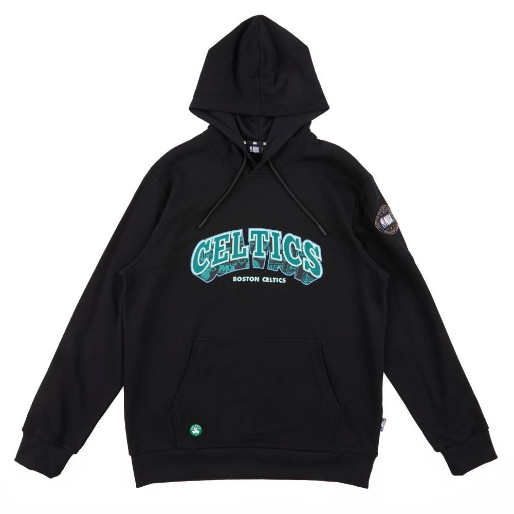 NBA 帽T 立體 印花 黑 連帽T恤 塞爾提克隊 3355105220