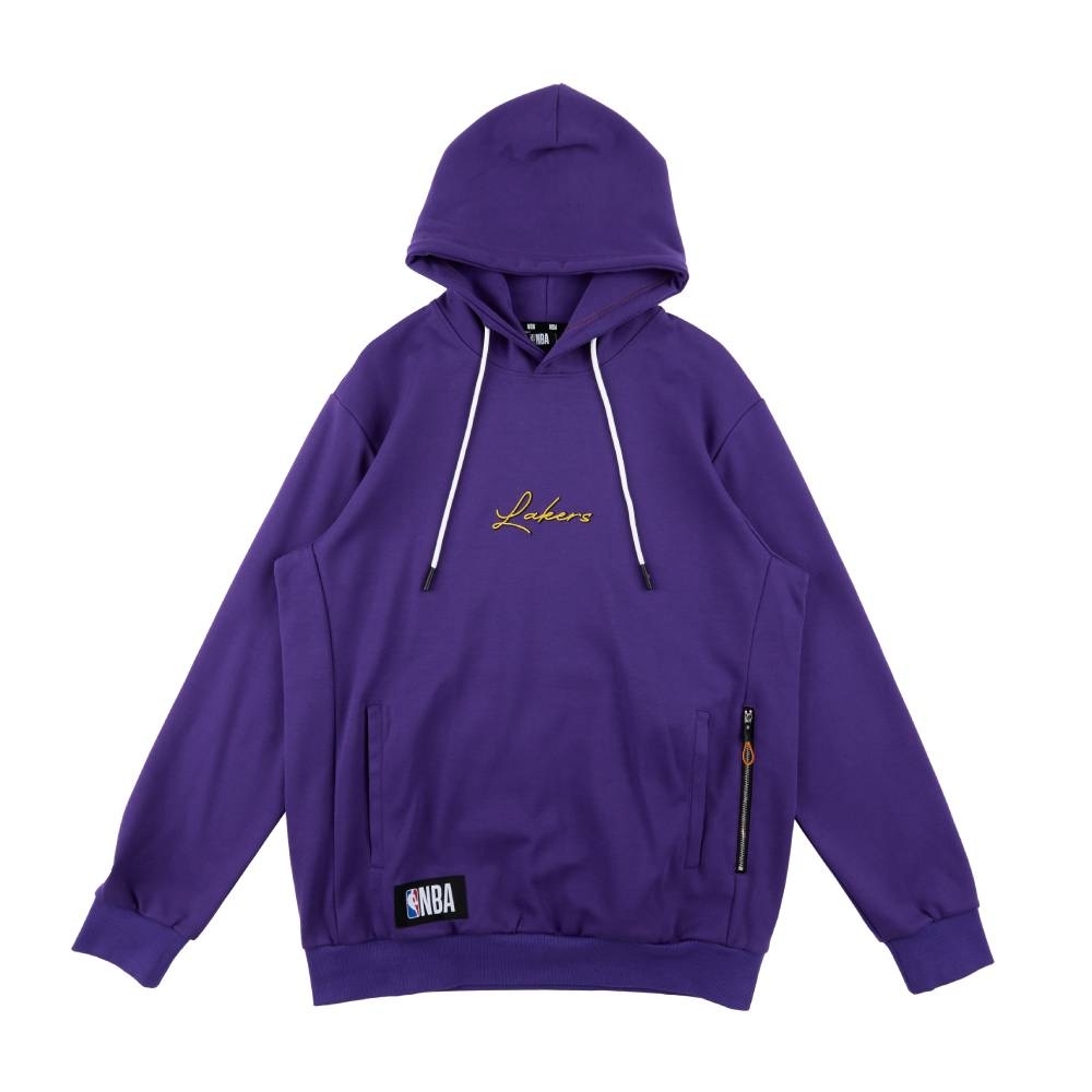 NBA 帽T 基本 草寫 紫 連帽T恤 湖人隊 3255740372
