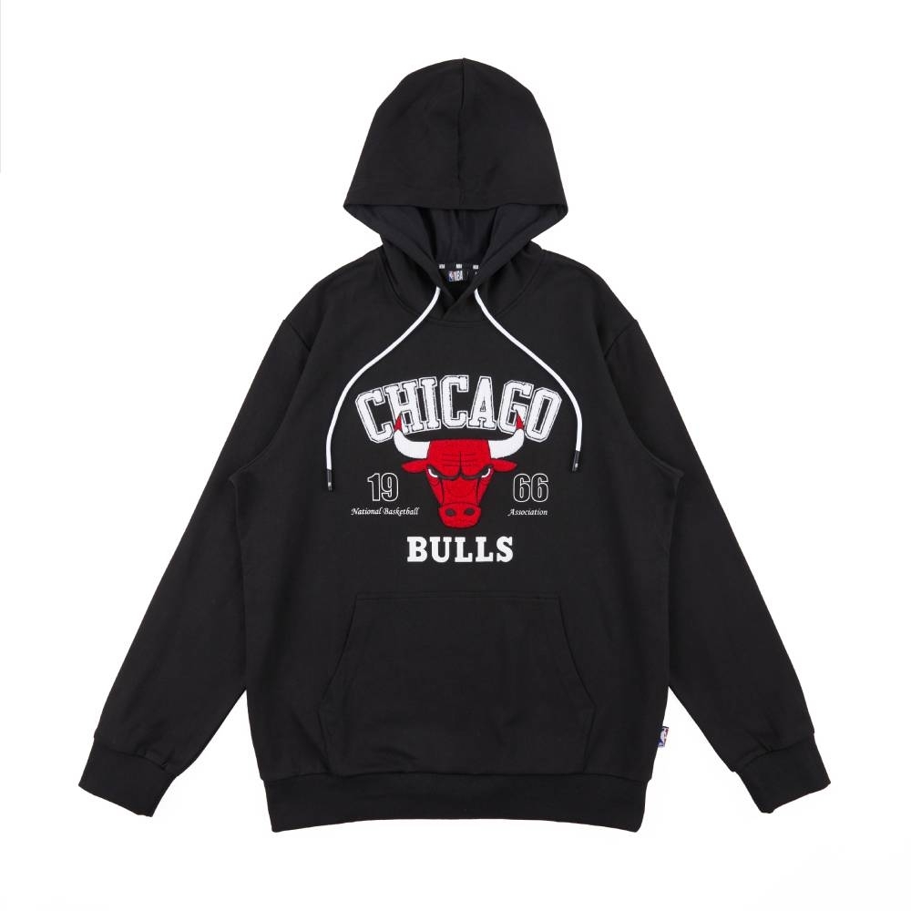 NBA 帽T 基本 隊徽 黑 連帽T恤 公牛隊 3355105820