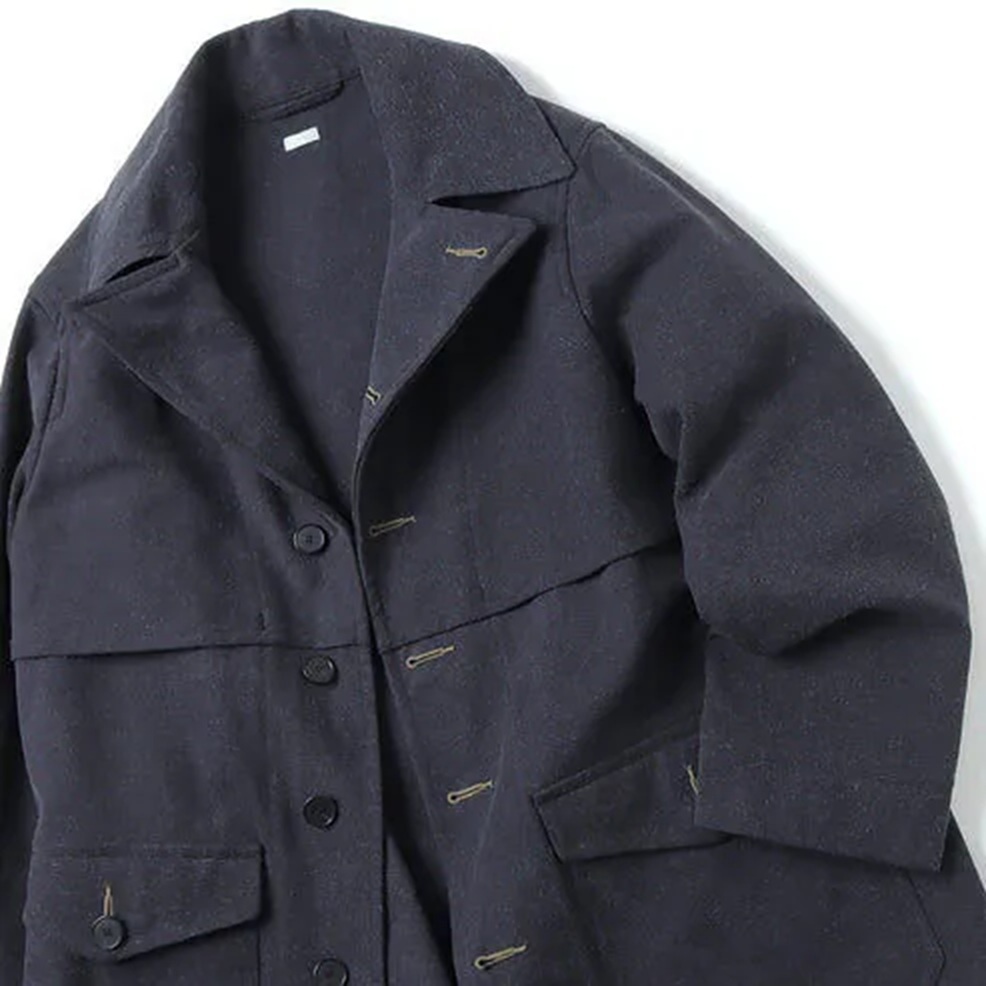 FINAL SALE: A.PRESSE U.S.ARMY MACKINAW COAT (COTTON/SILK) - D.NAVY SIZE 1 PRE ORDER ITEM (預訂中)