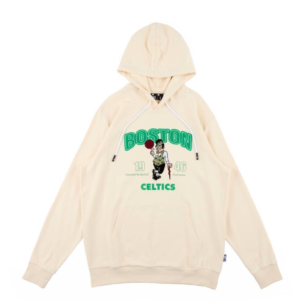 NBA 帽T 基本 隊徽 米白 連帽T恤 塞爾提克隊 3355105901
