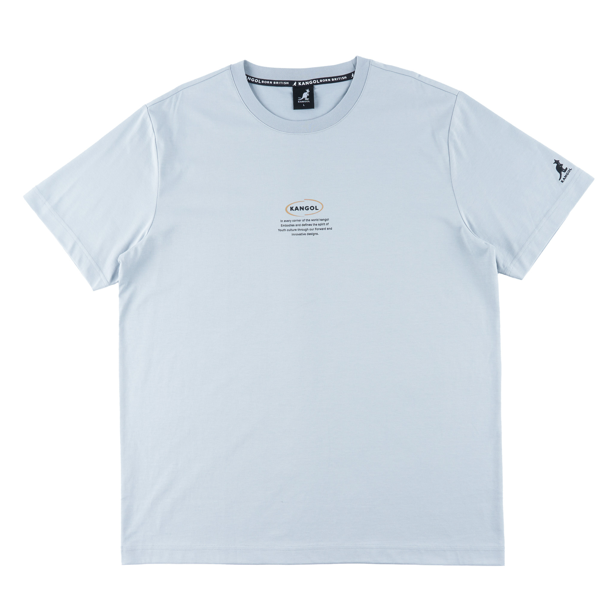 男女款 KANGOL TEE 淺灰色 黑色 英國 袋鼠 休閒 中性 涼感 印花 短T【63251022】