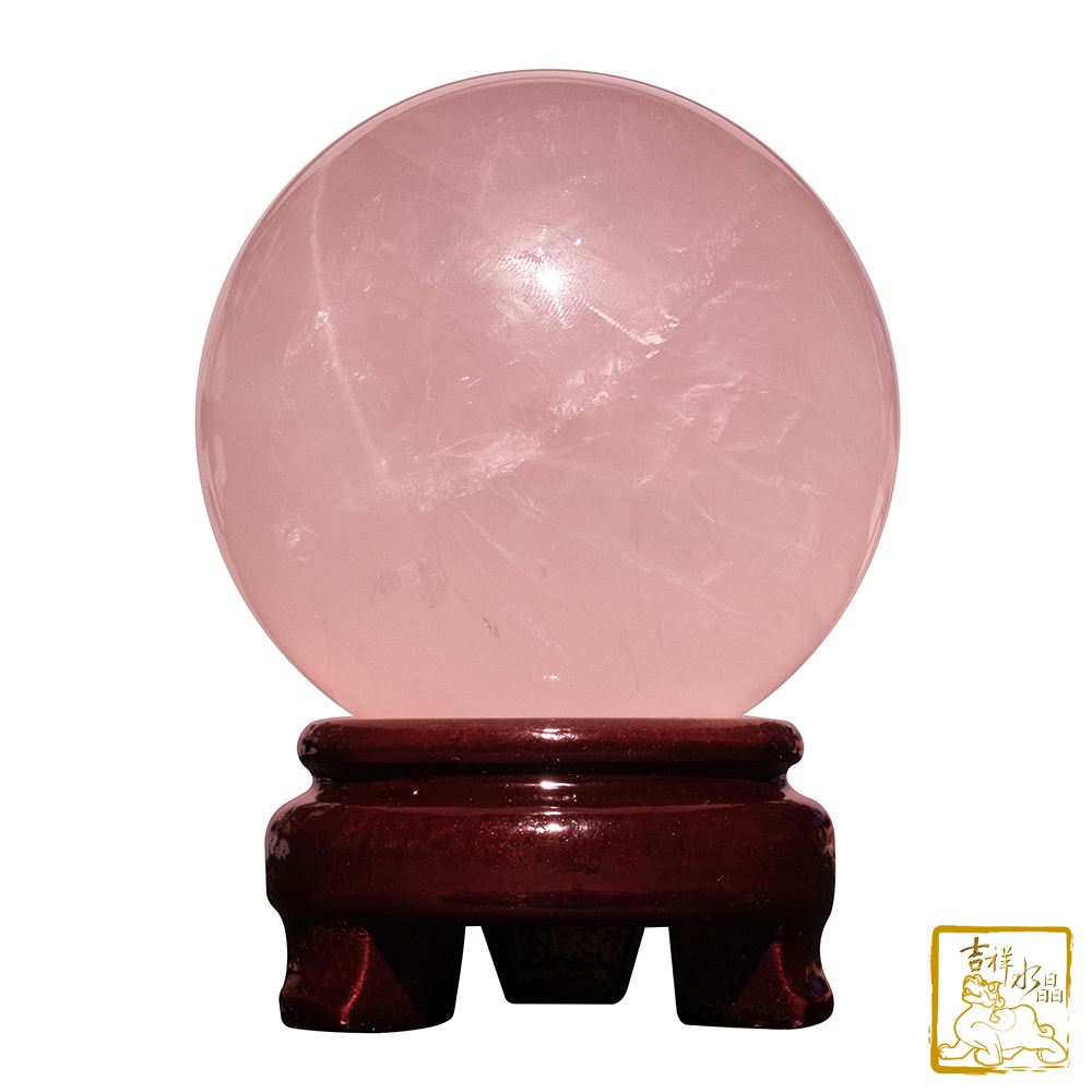 星光粉水晶球 8.3cm 好人緣