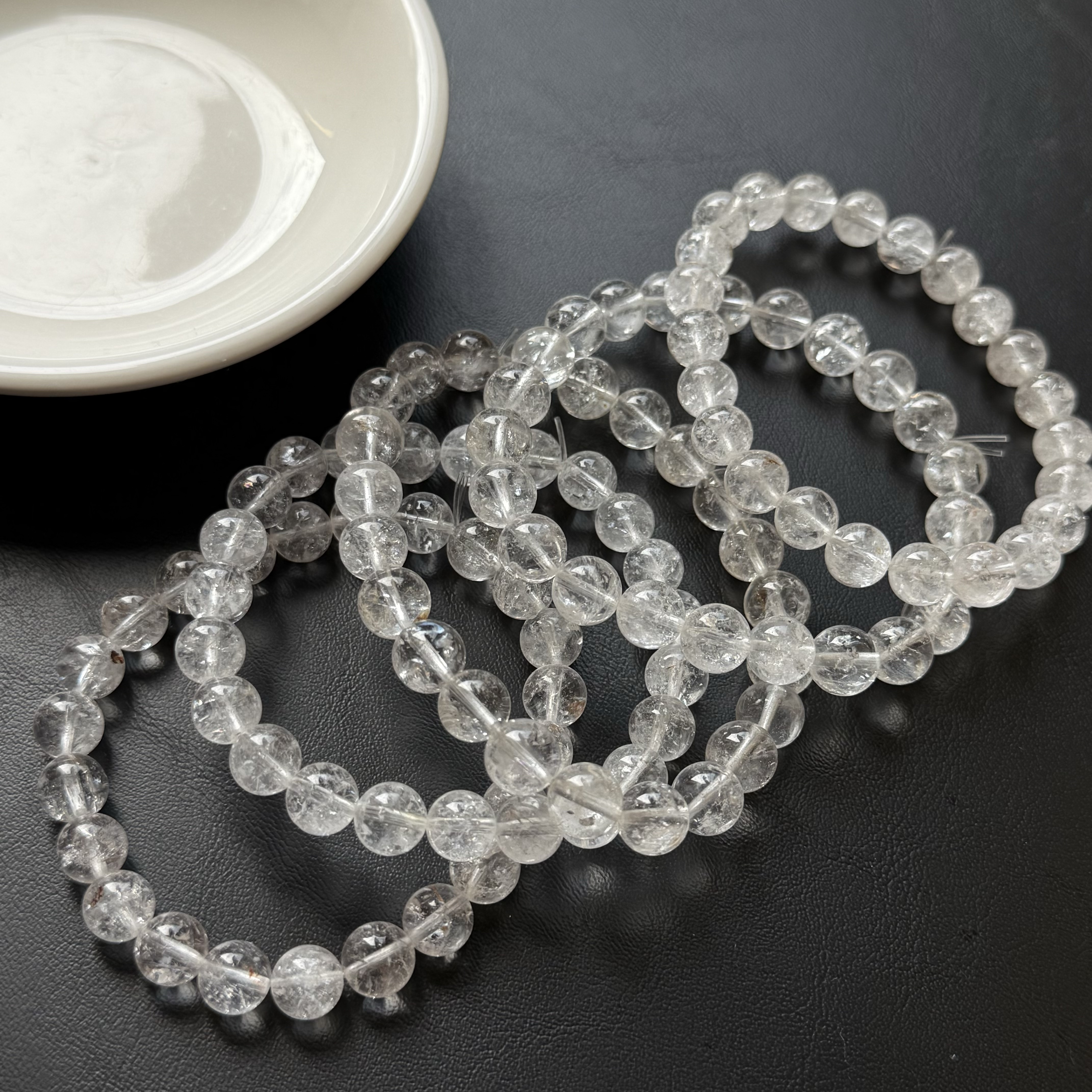 [原石] 爆彩白水晶 水晶手串