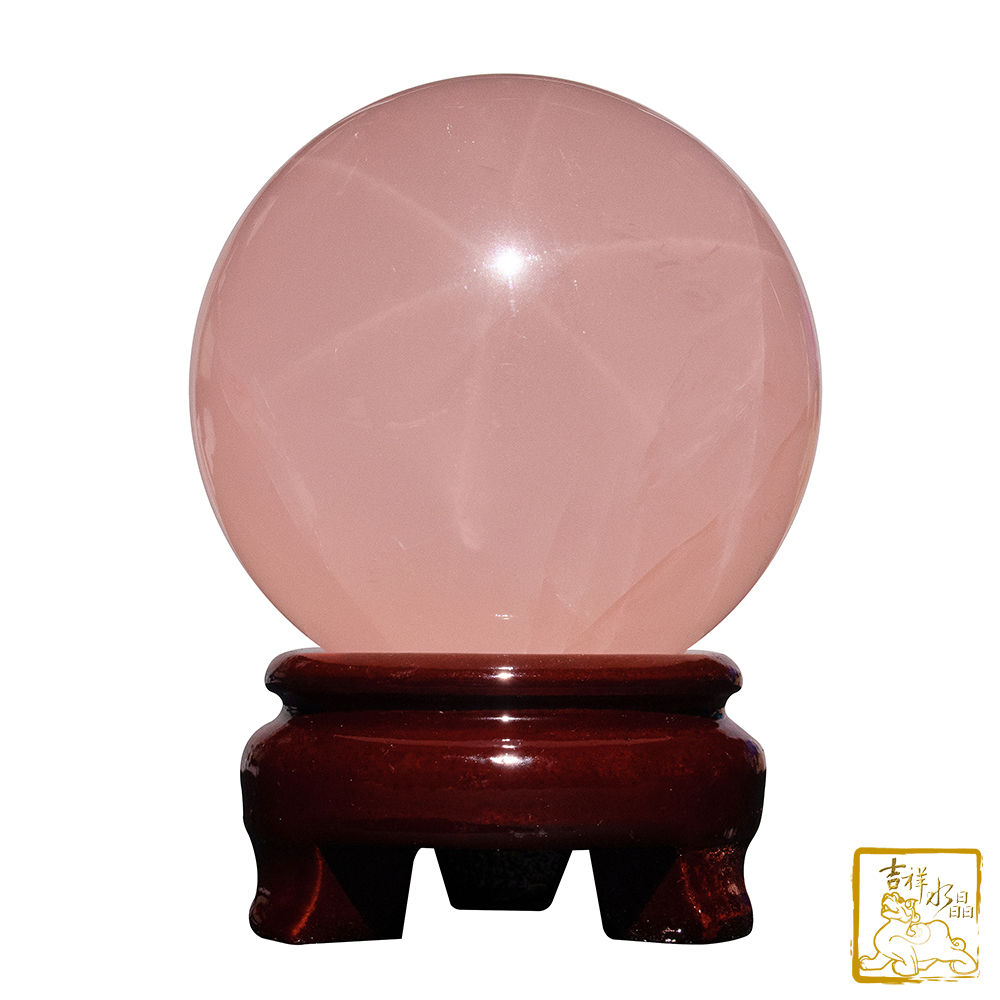 星光粉水晶球 8.1cm 好人緣