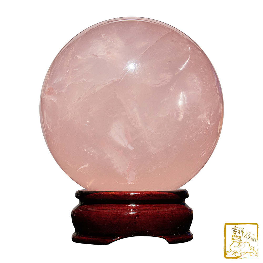 星光粉水晶球 8cm 好人緣