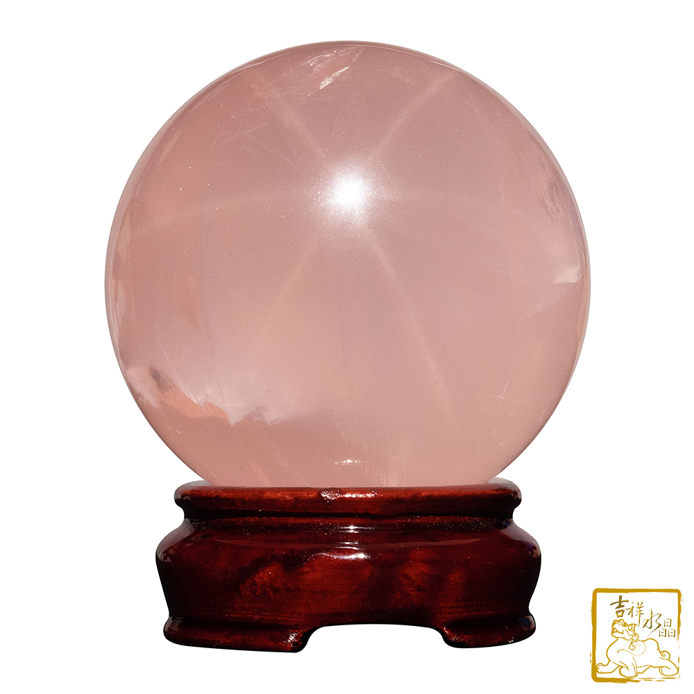 星光粉水晶球 7.1cm 美滿幸福