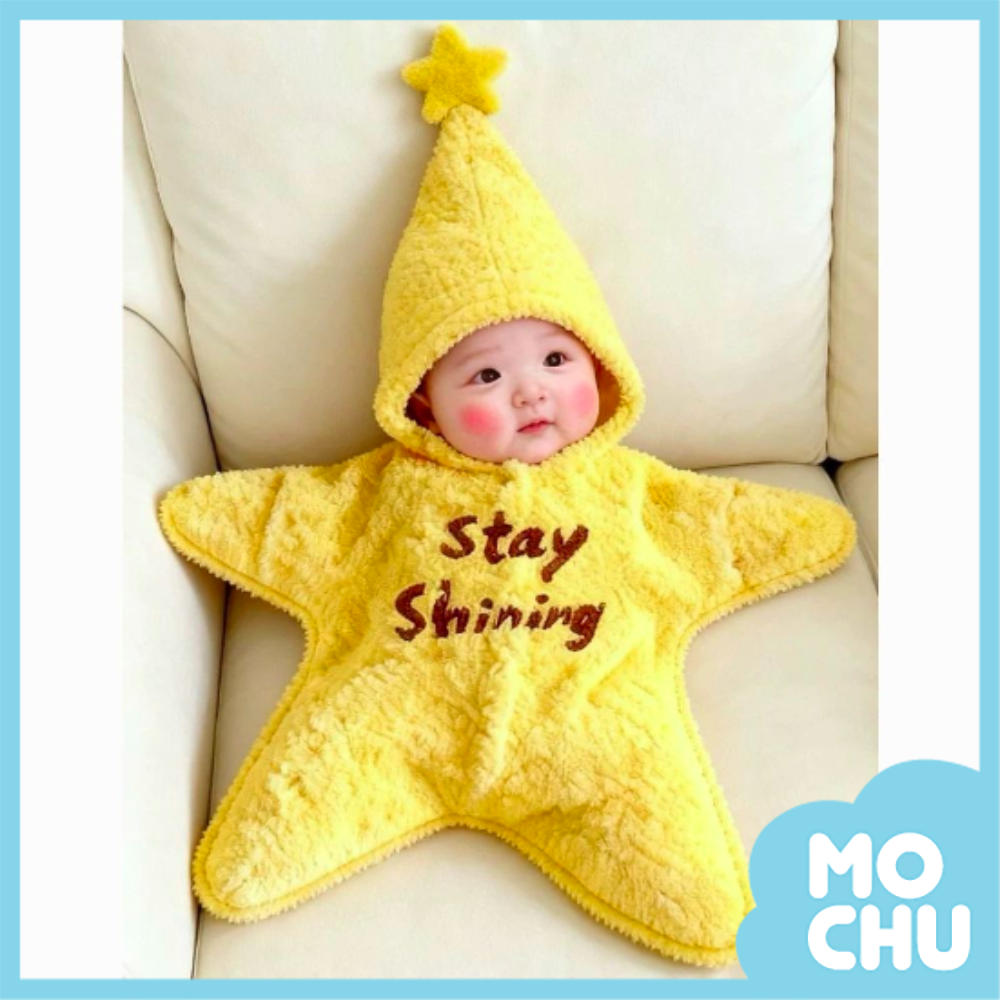 閃亮星星毛絨五角睡袋