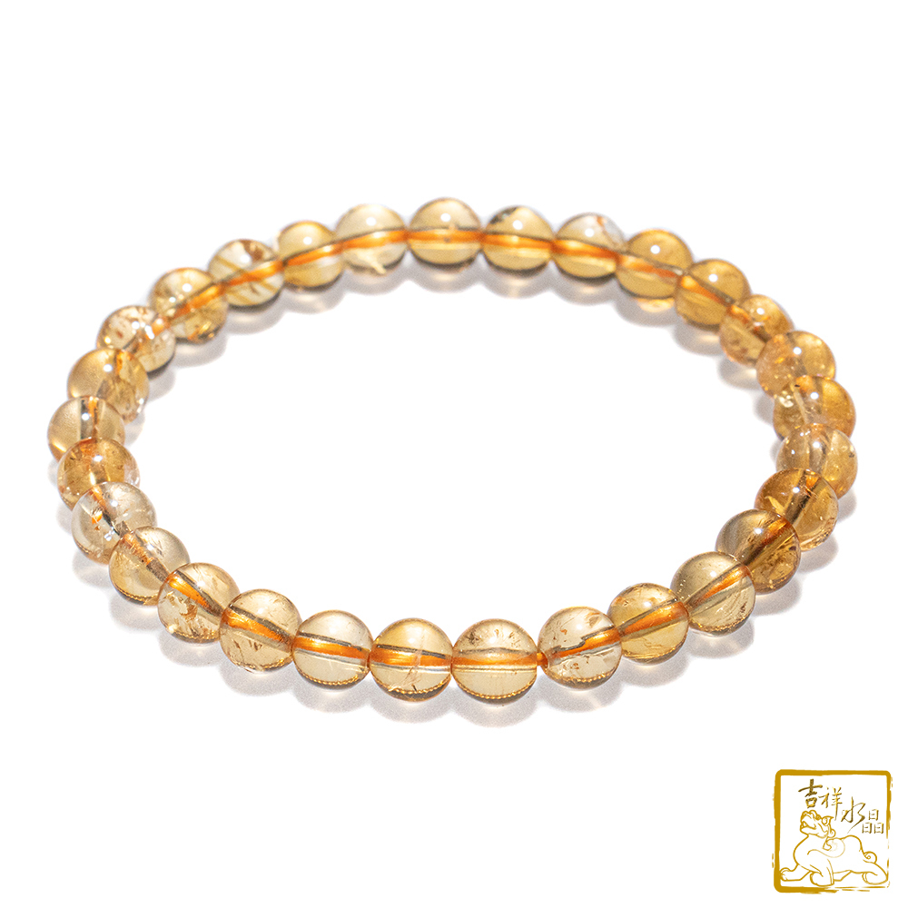 黃水晶手珠 6.5mm 財富之石