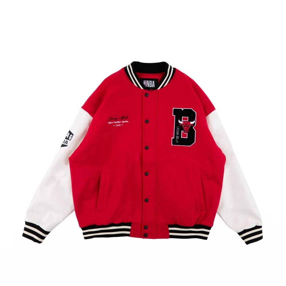 NBA 外套 美式 紅 棒球外套 公牛隊 3355140542