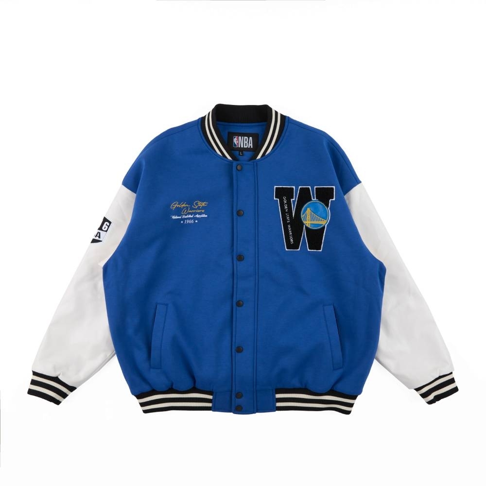 NBA 外套 美式 藍 棒球外套 勇士隊 3355140782